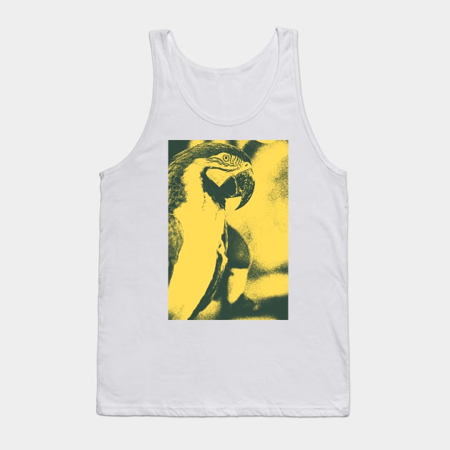 Macaw Parrot Bitmap Effect Tank Top by Animalloova